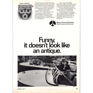 1971 Morse Controls North American Rockwell Command 2 Sterring Vintage Print Ad